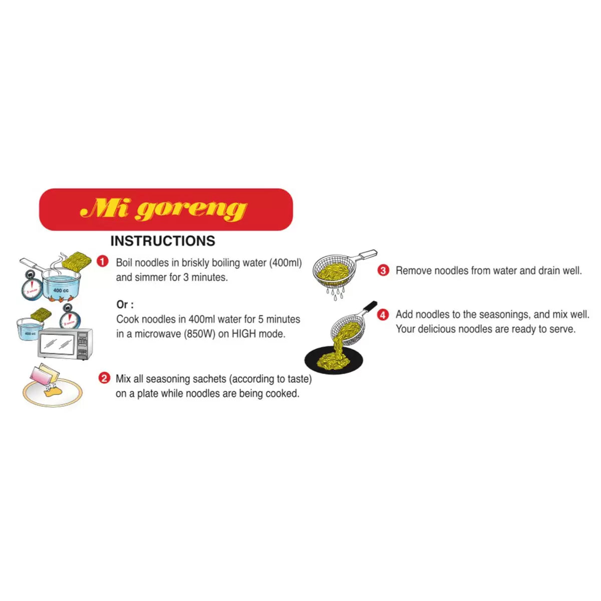 Indomie Mi Goreng Stir Fry Noodles, 40 × 80g