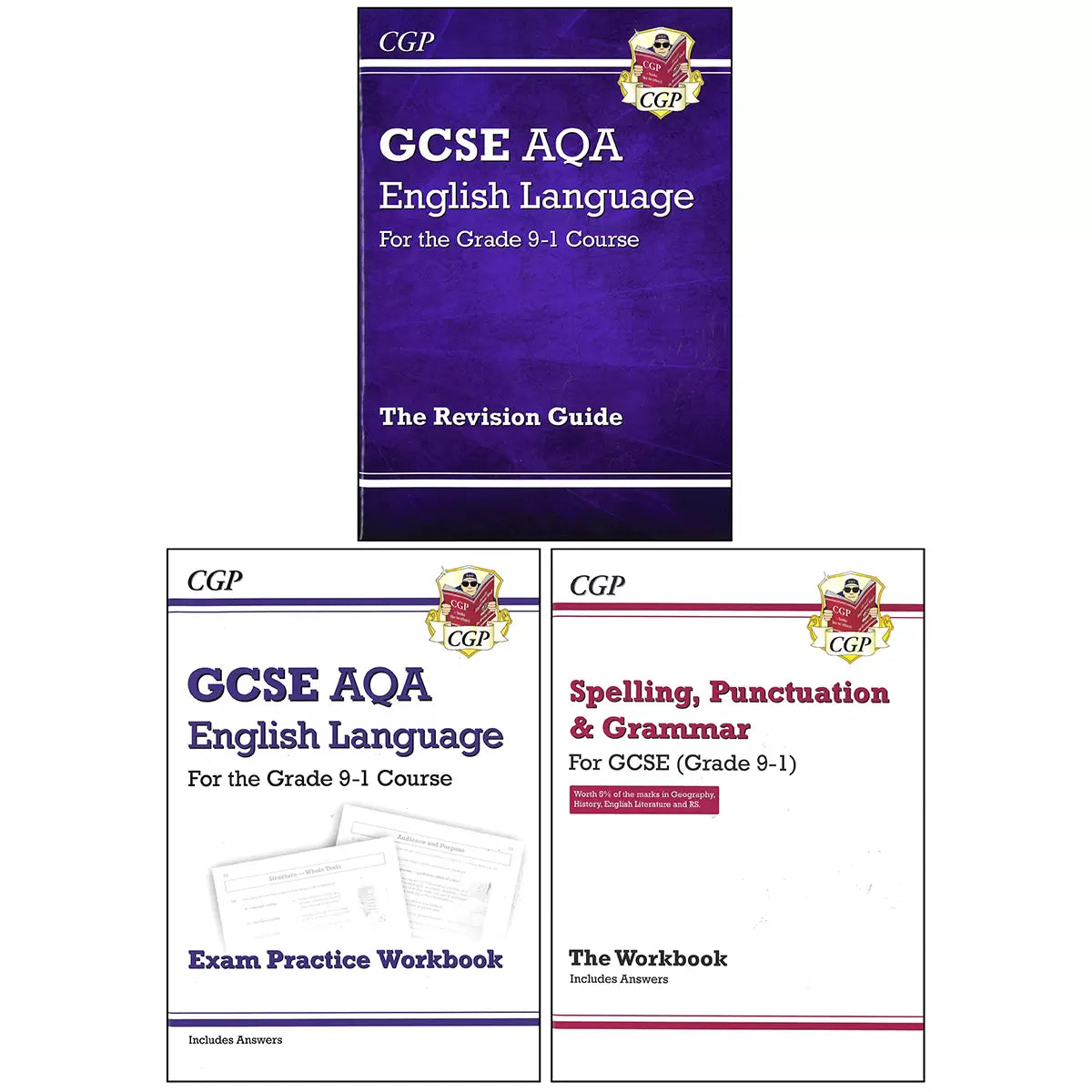 CGP GCSE Revision Books – 3 Books, Available in 5 Options