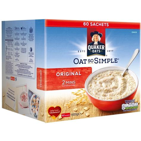 Quaker Oat So Simple Original Porridge – 60 Sachets × 27g (1.62kg)