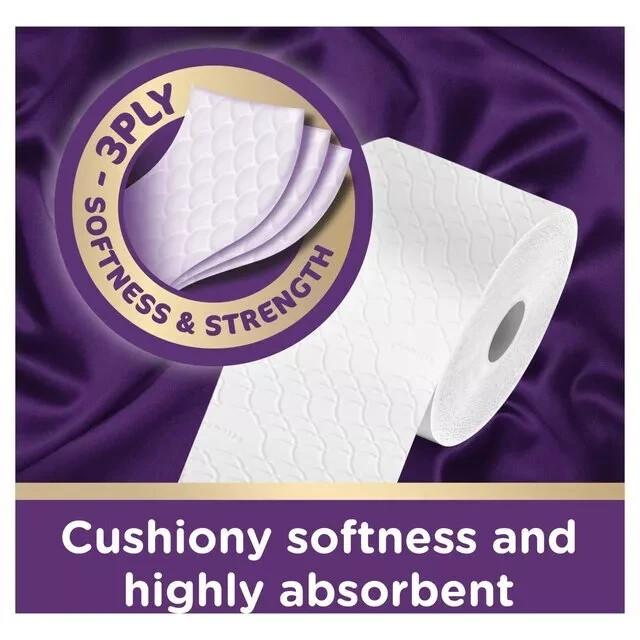 Cushelle Quilted 3-Ply Longer Rolls Toilet Tissue, 4 x 8 Pack (236 Sheets)