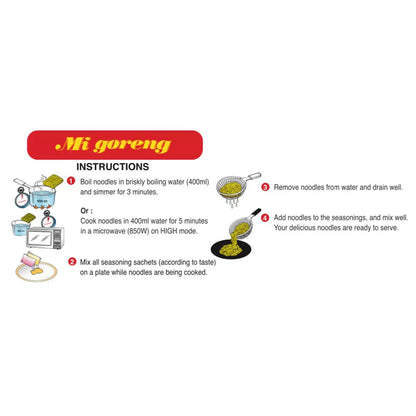Indomie Mi Goreng Stir Fry Noodles, 40 × 80g
