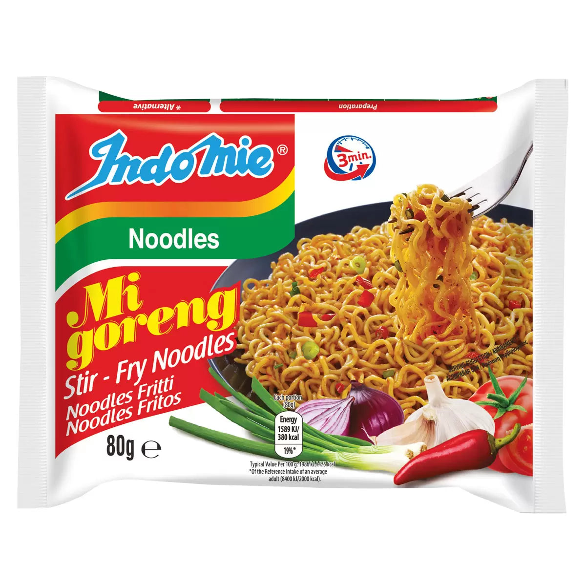 Indomie Mi Goreng Stir Fry Noodles, 40 × 80g