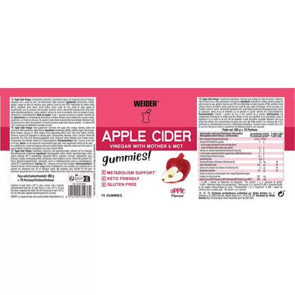 Weider Apple Cider Vinegar , 70 Count