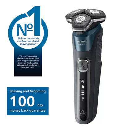 Philips Series 5000 Wet & Dry Electric Shaver S5889/11 with Nose Trimmer & Travel Case