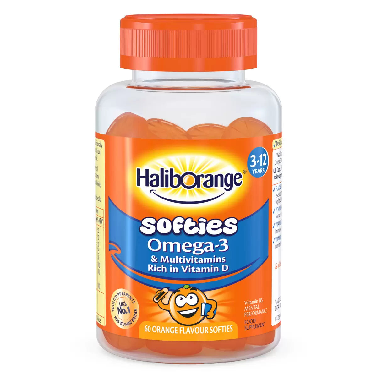 HalibOrange Softies Omega-3, 3 × 60 Count