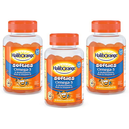 HalibOrange Softies Omega-3, 3 × 60 Count