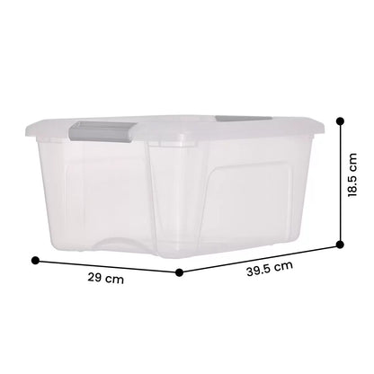 IRIS OHYAMA 15L Storage Box with Lid – 4 Pack