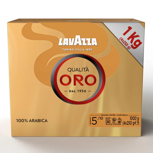 Lavazza Qualità Oro Arabica Ground Coffee, 4 x 250g