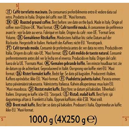 Lavazza Qualità Oro Arabica Ground Coffee, 4 x 250g