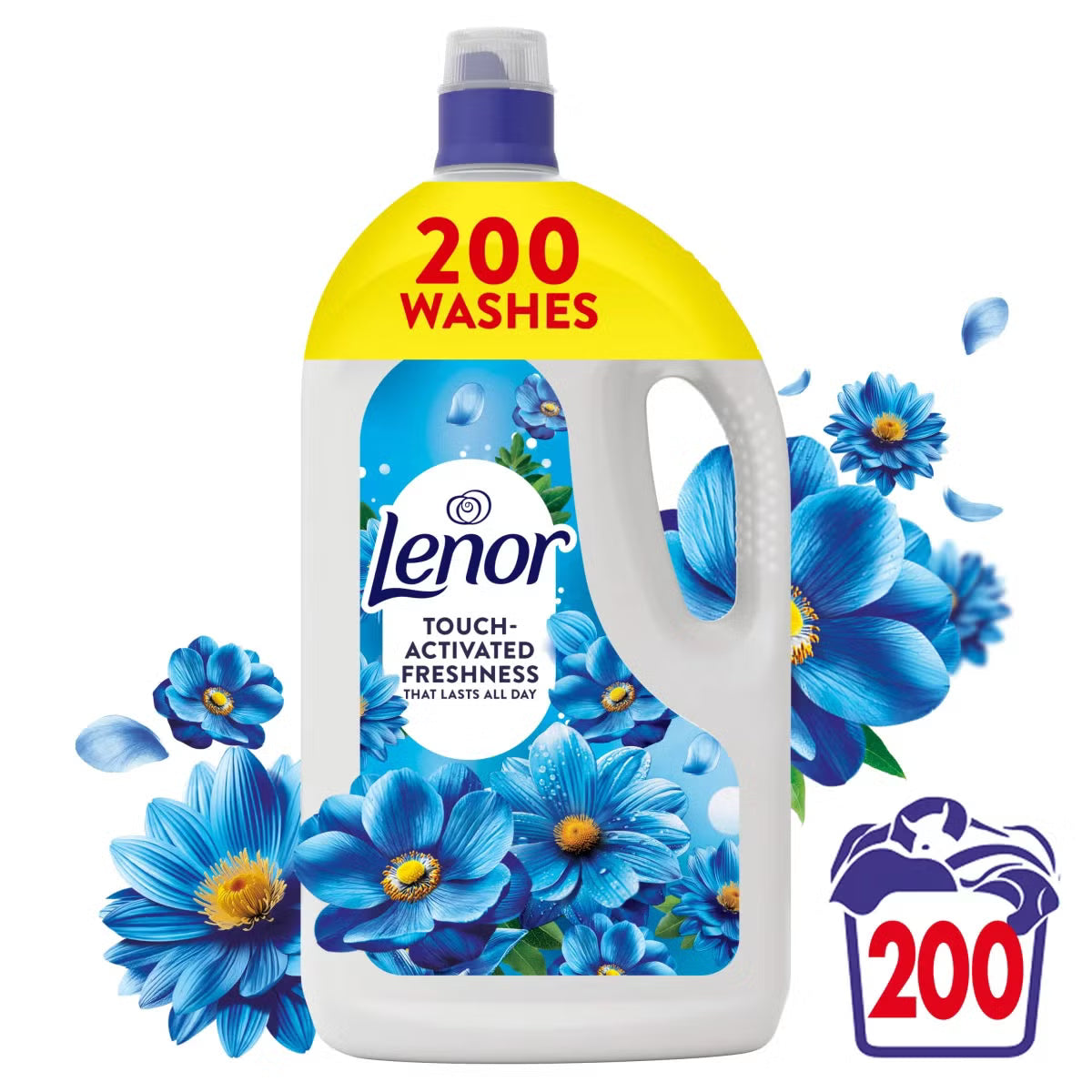 Lenor Concentrate Coastal Flower Fabric Conditioner, 200 Wash, 4L