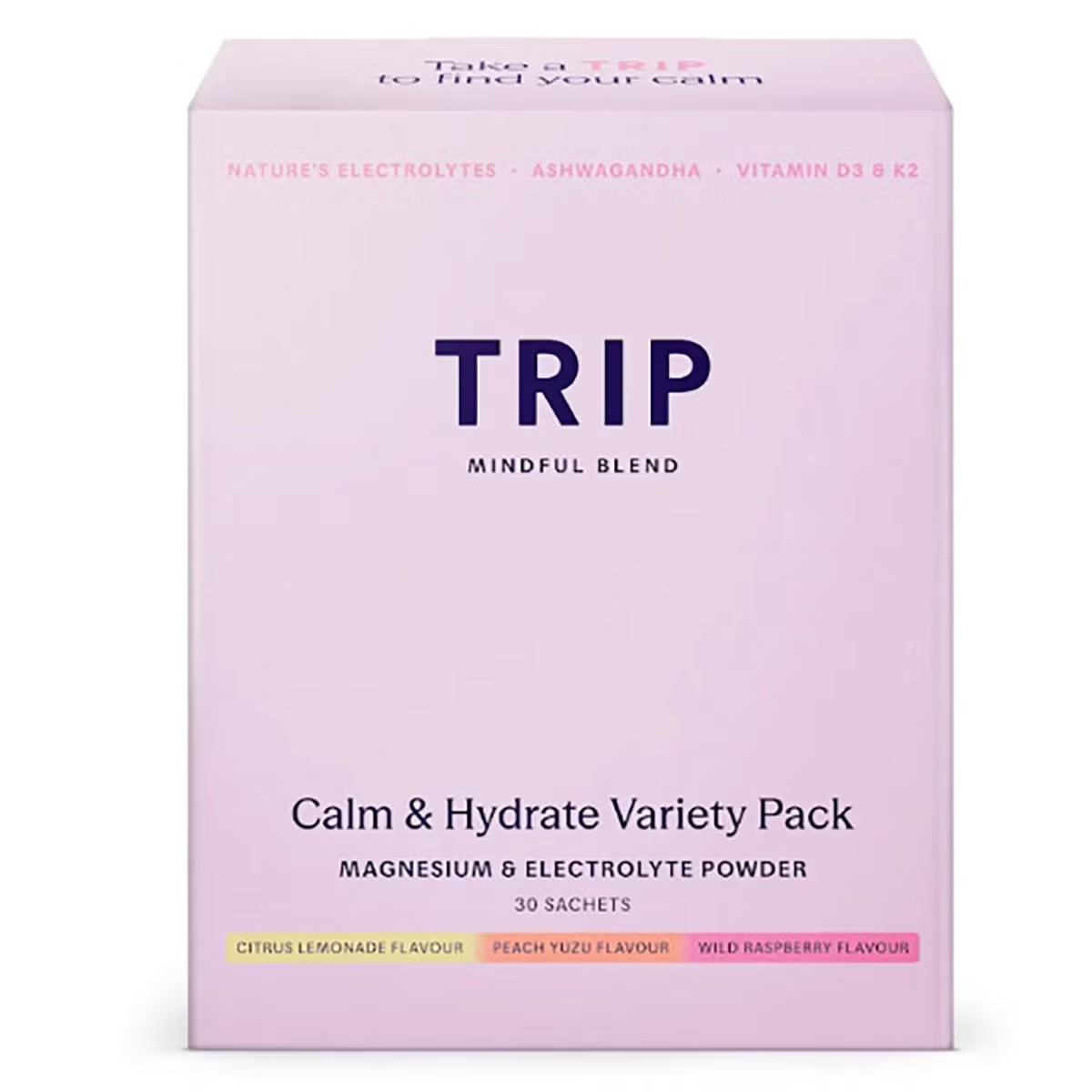 Trip Calm & Hydrate Electrolyte Powder Variety Pack, 30 Count