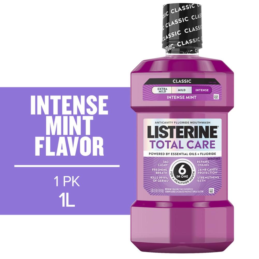 Listerine Total Care Mouthwash Clean Mint 500ml Pack of 3 - 10 in 1 Benefits
