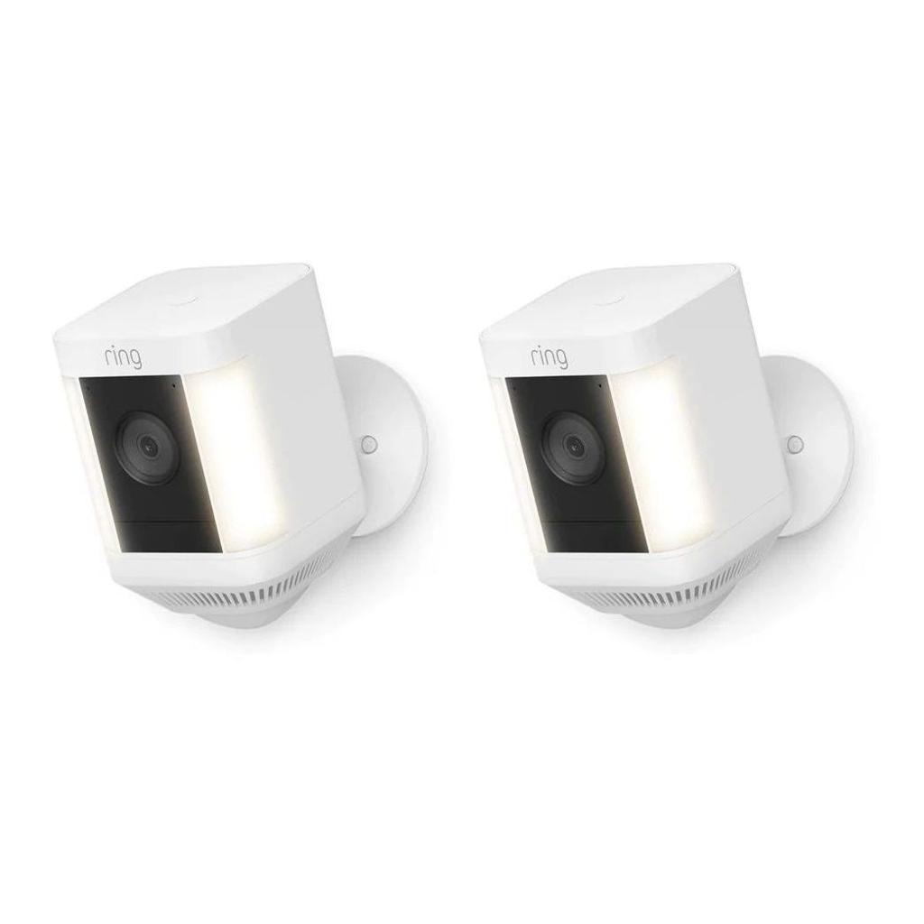 Ring Spotlight Cam 2nd Gen Battery Security Camera, White, 2 Pack