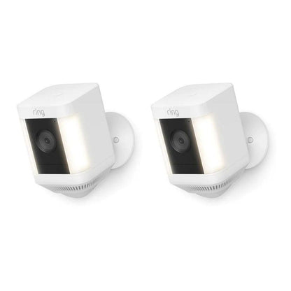 Ring Spotlight Cam 2nd Gen Battery Security Camera, White, 2 Pack