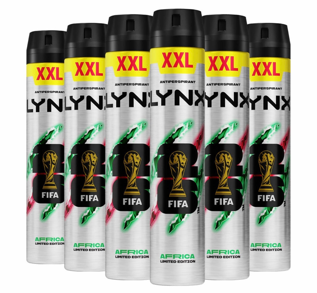 Lynx Africa Anti-Perspirant, 6 x 300ml