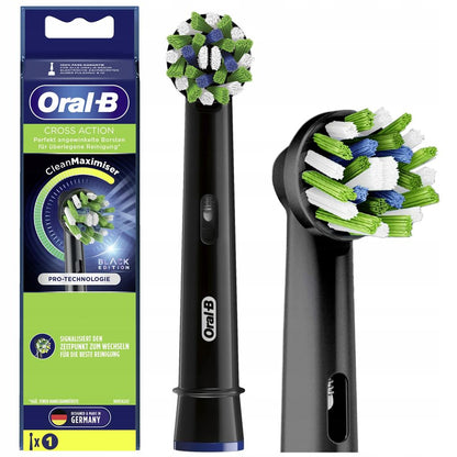 Oral-B CrossAction Replacement Brush Heads, Black, 10 Pack