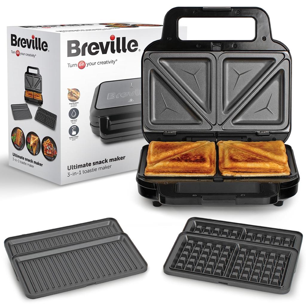 Breville 3-in-1 Sandwich, Waffle & Panini Maker, VST098