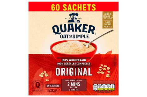 Quaker Oat So Simple Original Porridge – 60 Sachets × 27g (1.62kg)
