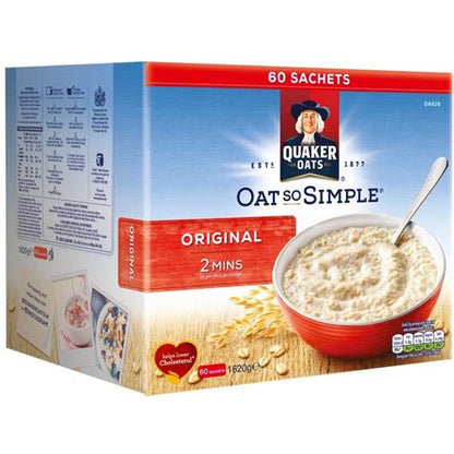 Quaker Oat So Simple Original Porridge – 60 Sachets × 27g (1.62kg)