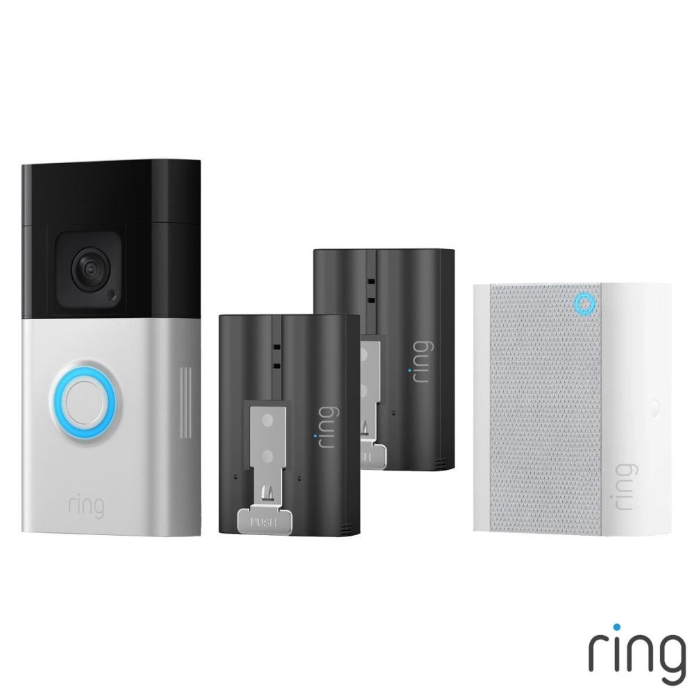 Ring Battery Video Doorbell Plus (2nd Gen) with Chime (3rd Gen) & Extra Quick Release Battery