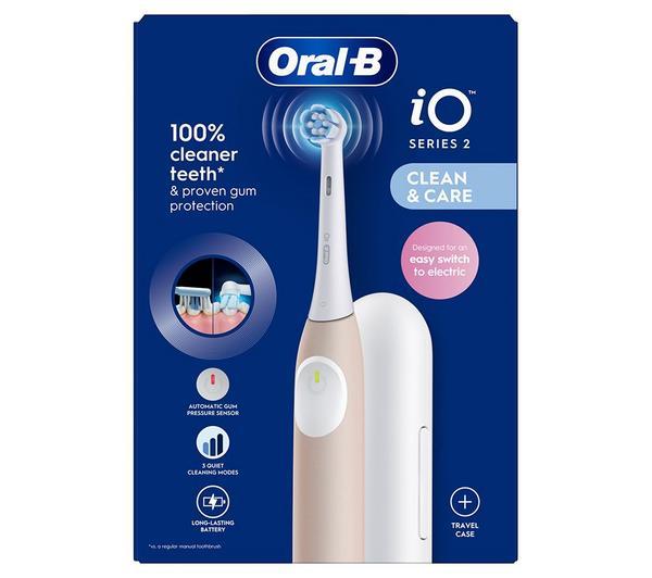 Oral-B iO2 Electric Toothbrush & Travel Case, Pink