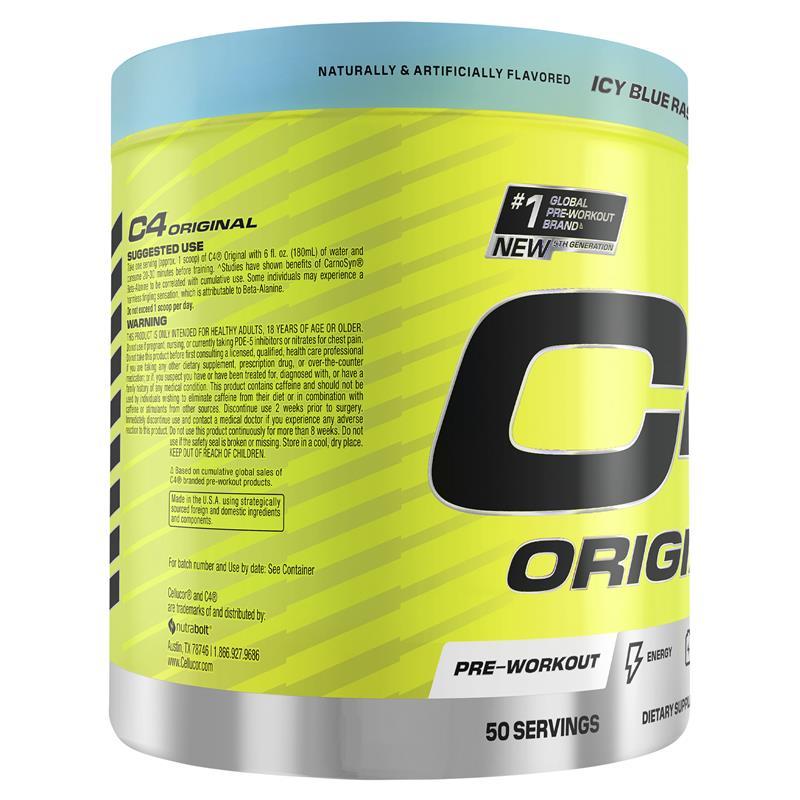 Cellucor C4 The Original Explosive Pre-Workout Icy Blue Raspberry, 2 x 198g