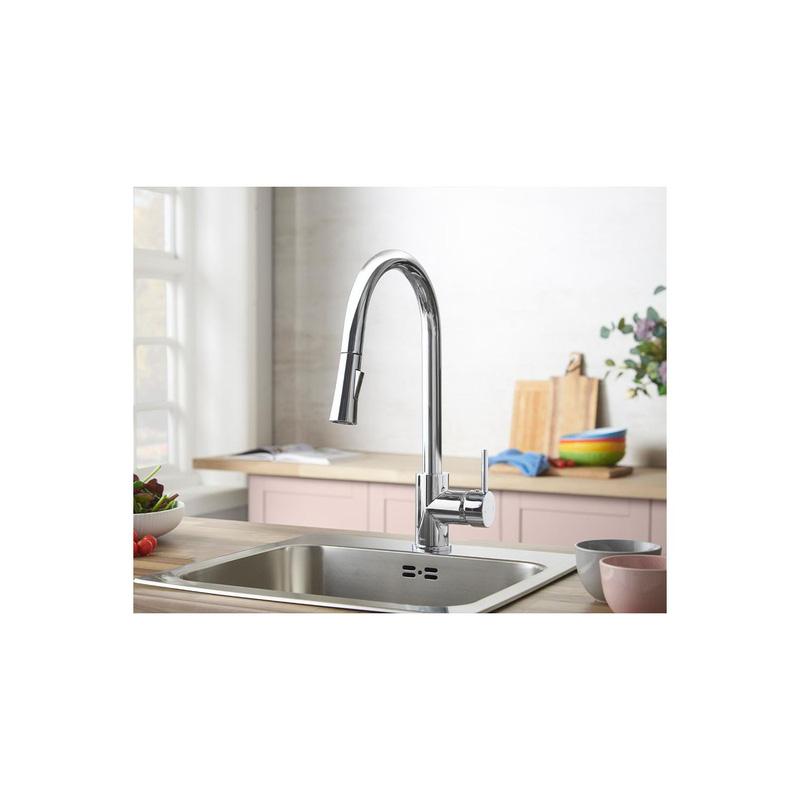 Deva Pendle Kitchen Pull Out Sink Mixer Tap in Chrome, Model PEN104
